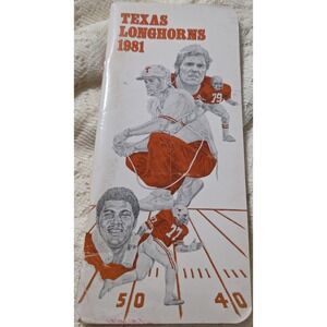 Texas Longhorns 1981 Football Roster Program Booklet Yearbook UT Austin